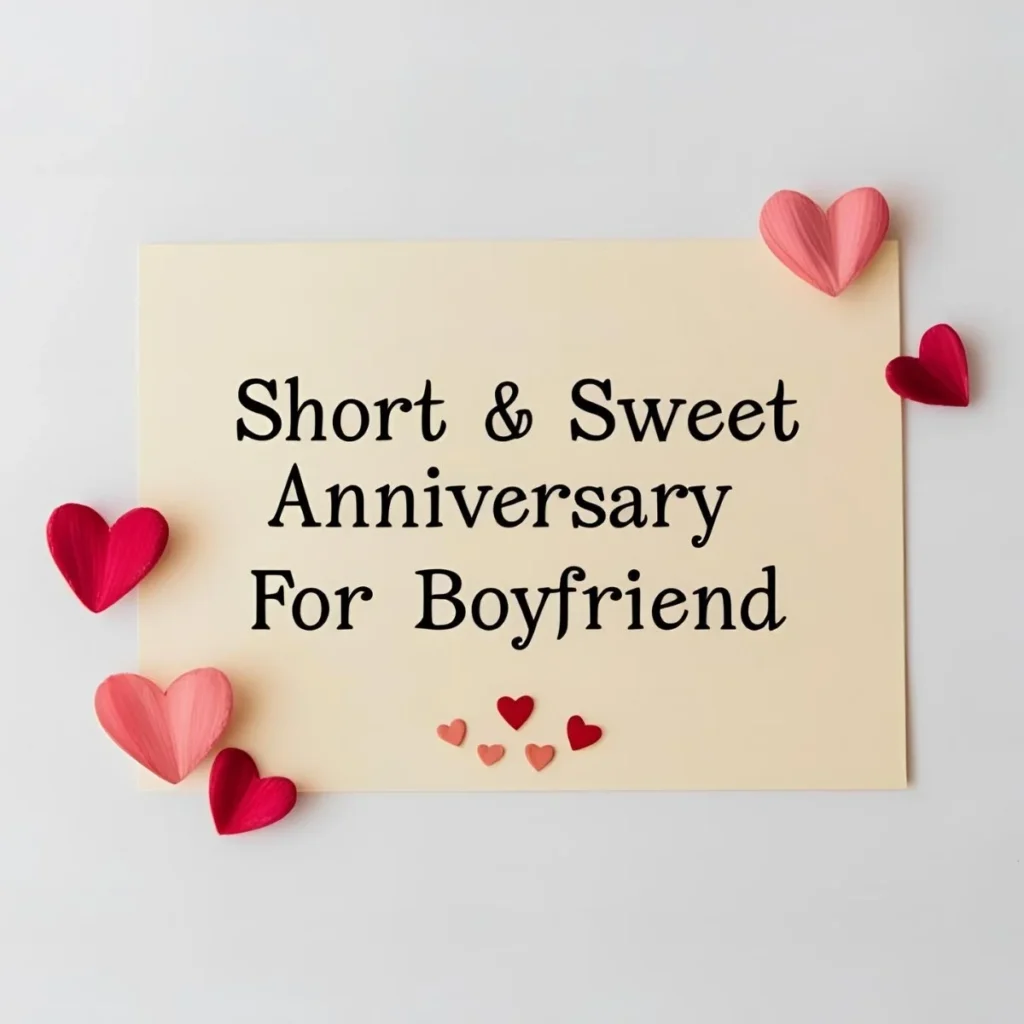 Short & Sweet Anniversary Wishes for Boyfriend