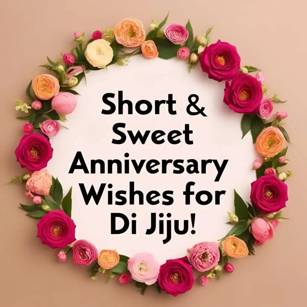 Short & Sweet Anniversary Wishes for Di Jiju