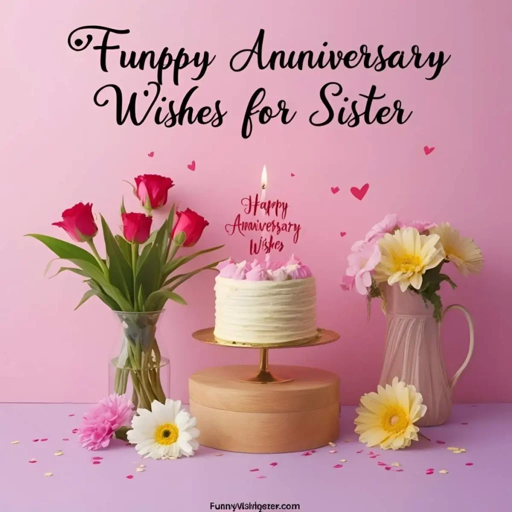 Funny Anniversary Wishes for Sister