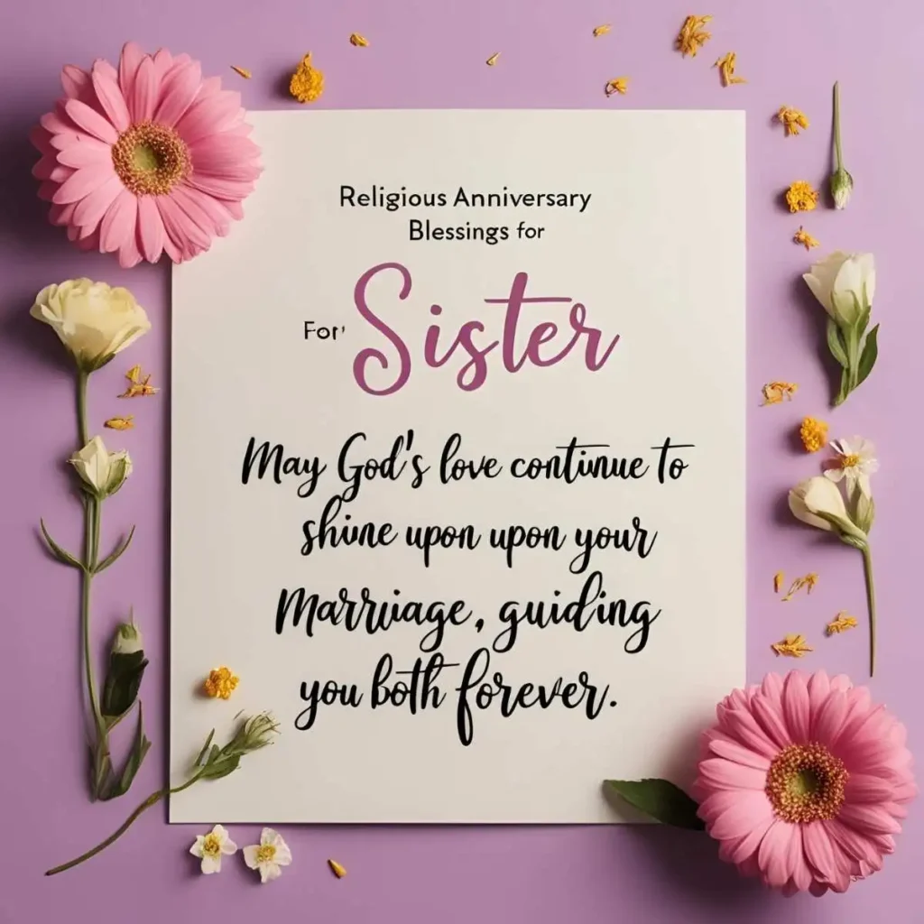 Religious Anniversary Blessings for Sister