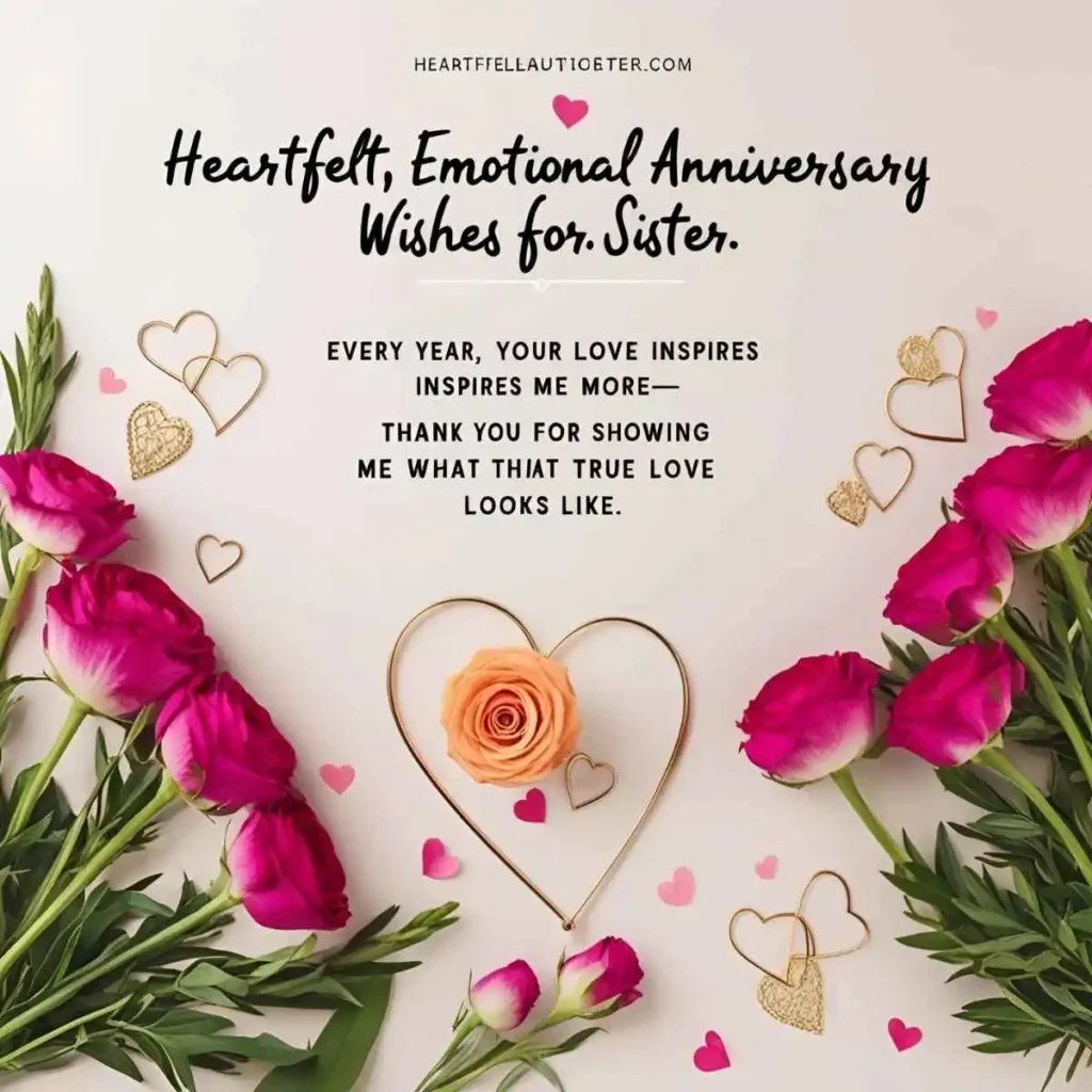 Heartfelt Emotional Anniversary Wishes for Sister