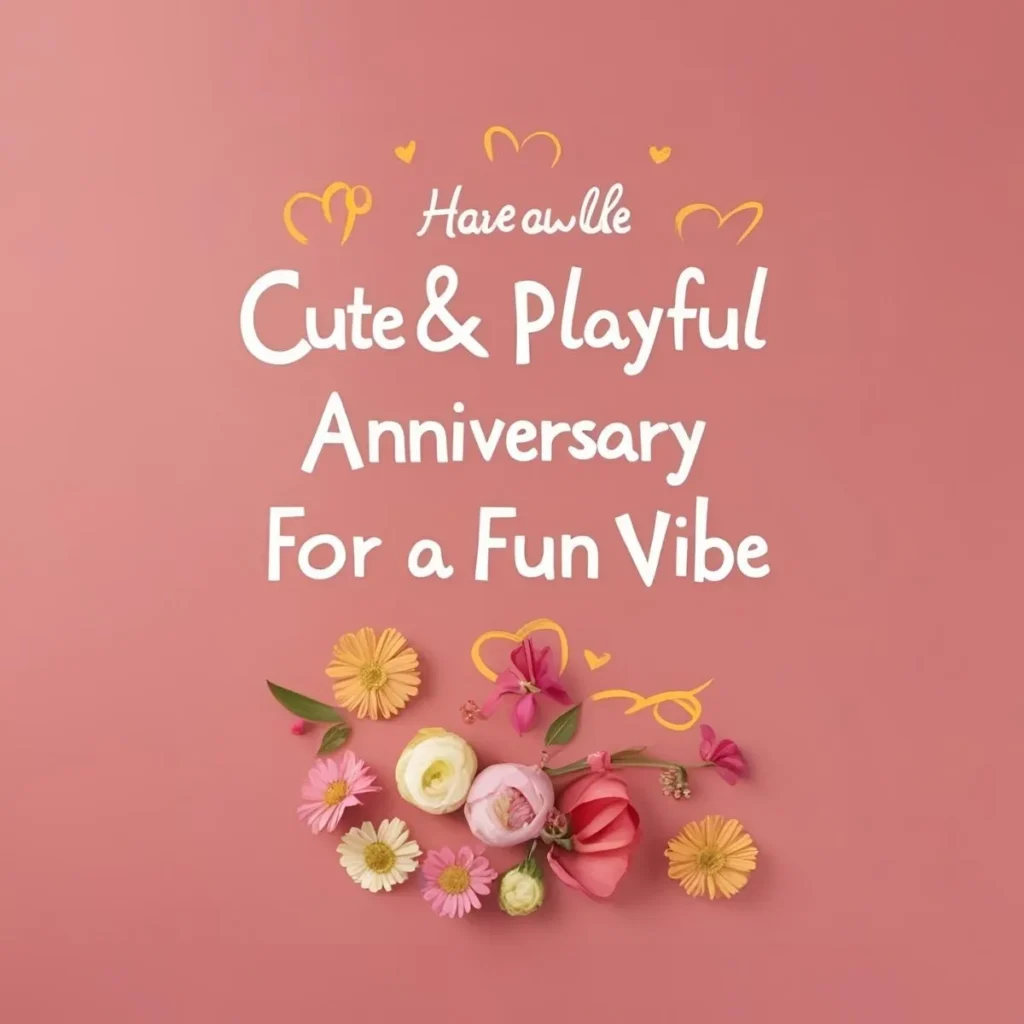 Cute and Playful Anniversary Wishes for a Fun Vibe