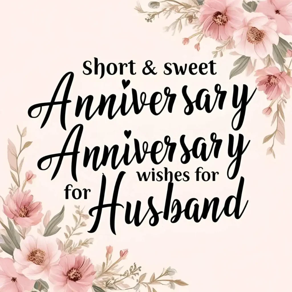 Short & Sweet Anniversary Wishes for Husband