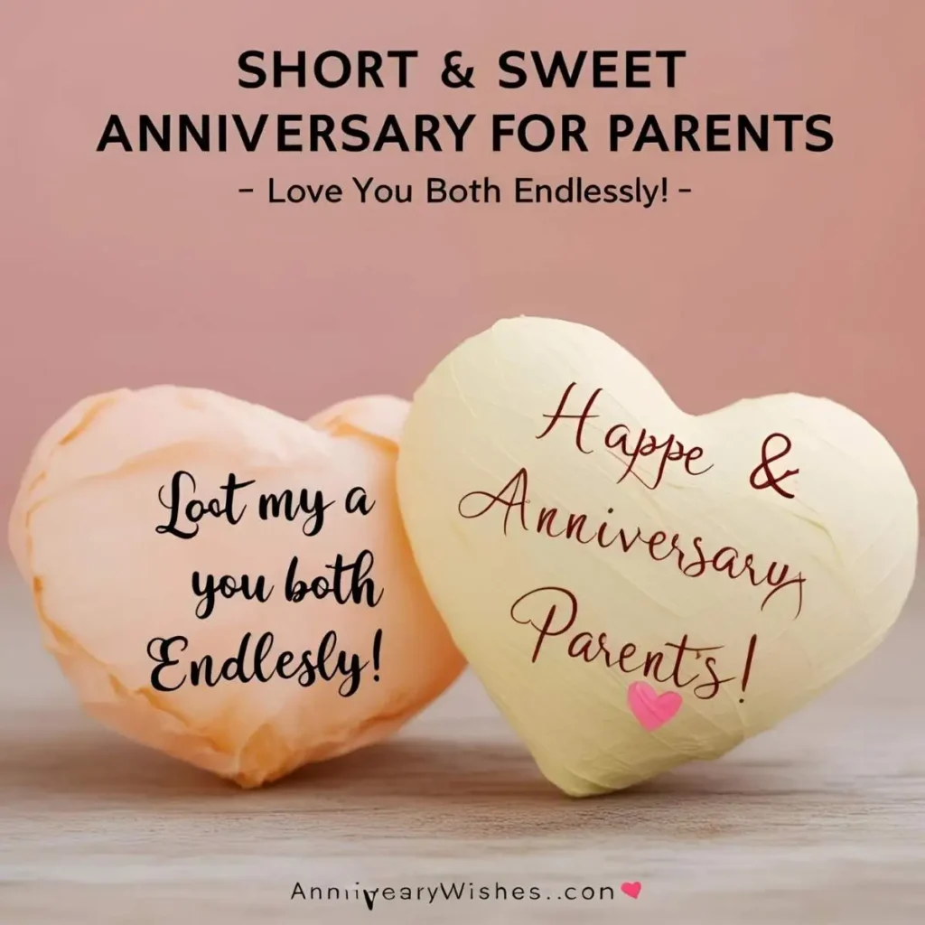 Short & Sweet Anniversary Wishes for Parents