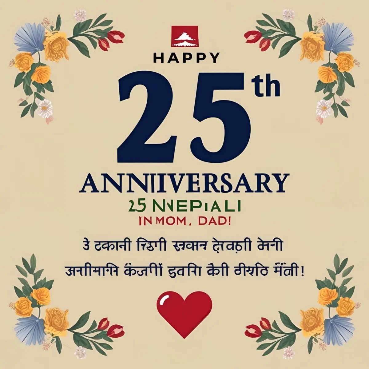 You are currently viewing 25th Anniversary Wish for Mom Dad in Nepali: Heartfelt Messages for Their Special Day