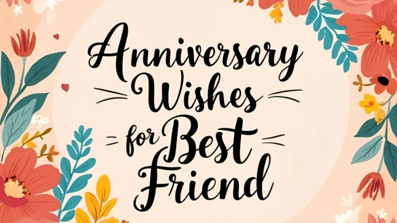 Anniversary Wishes for Best Friend