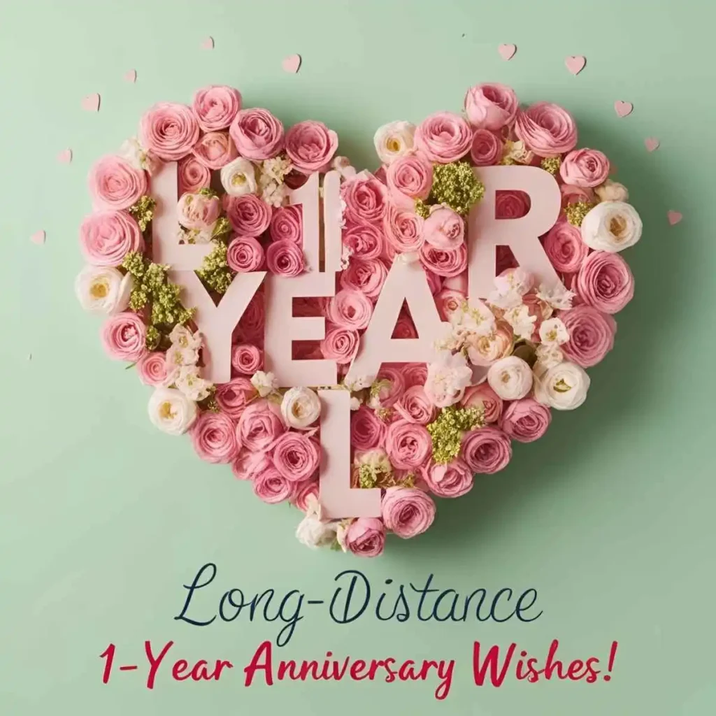 Long-Distance 1-Year Anniversary Wishes