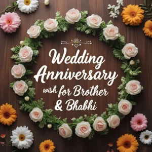 Read more about the article Wedding Anniversary Wish for Brother & Bhabhi: Heartfelt Messages to Celebrate Their Love 🎉