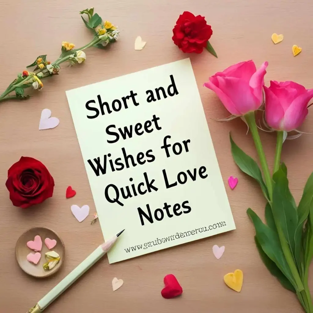 Short and Sweet Wishes for Quick Love Notes