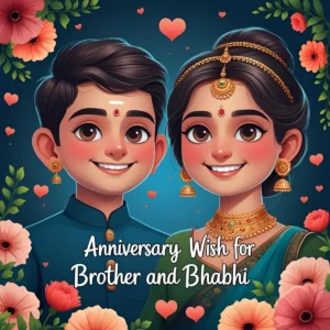 Read more about the article Anniversary Wish for Brother and Bhabhi: Heartfelt Messages to Celebrate Their Love 🎉