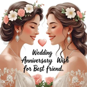 Read more about the article Wedding Anniversary Wish for Best Friend: Heartfelt Messages to Celebrate Their Love 🎉