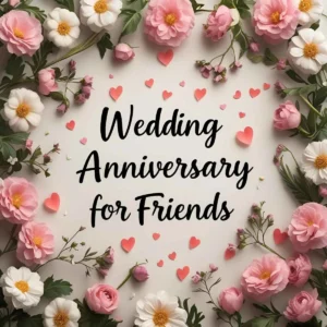 Read more about the article Wedding Anniversary Wish for Friends: Heartfelt Messages to Celebrate Their Love 🎉