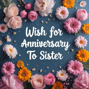 Read more about the article Wish for Anniversary to Sister: Heartfelt Messages to Celebrate Her Love 🎉