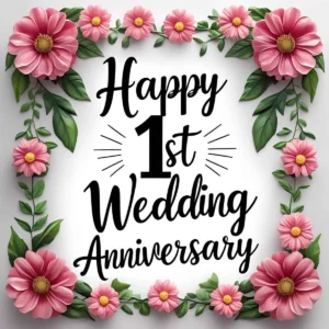 Read more about the article Happy 1st Wedding Anniversary: Heartfelt Wishes to Celebrate a Couple’s First Year 🎉