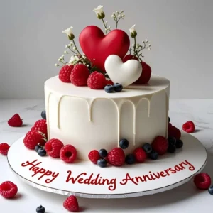 Read more about the article Happy Wedding Anniversary Cake: Sweet Wishes to Celebrate Love 🎂