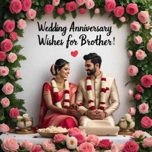 Read more about the article Wedding Anniversary Wishes for Brother: Heartfelt Messages to Celebrate His Love 🎉