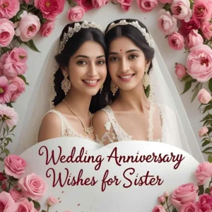 Read more about the article Wedding Anniversary Wishes for Sister: Heartfelt Messages to Celebrate Her Love 🎉