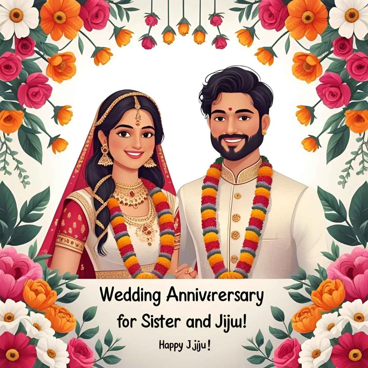 You are currently viewing Wedding Anniversary Wishes for Sister and Jiju: Heartfelt Messages to Celebrate Their Love 🎉