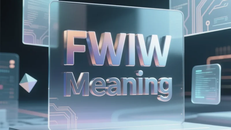 FWIW Meaning