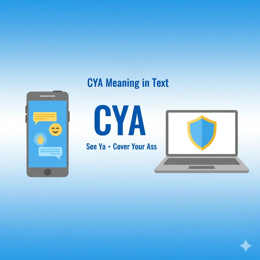 You are currently viewing What Does CYA Mean in Text? Slang Guide (See Ya or Cover Your Ass) 👋🛡️