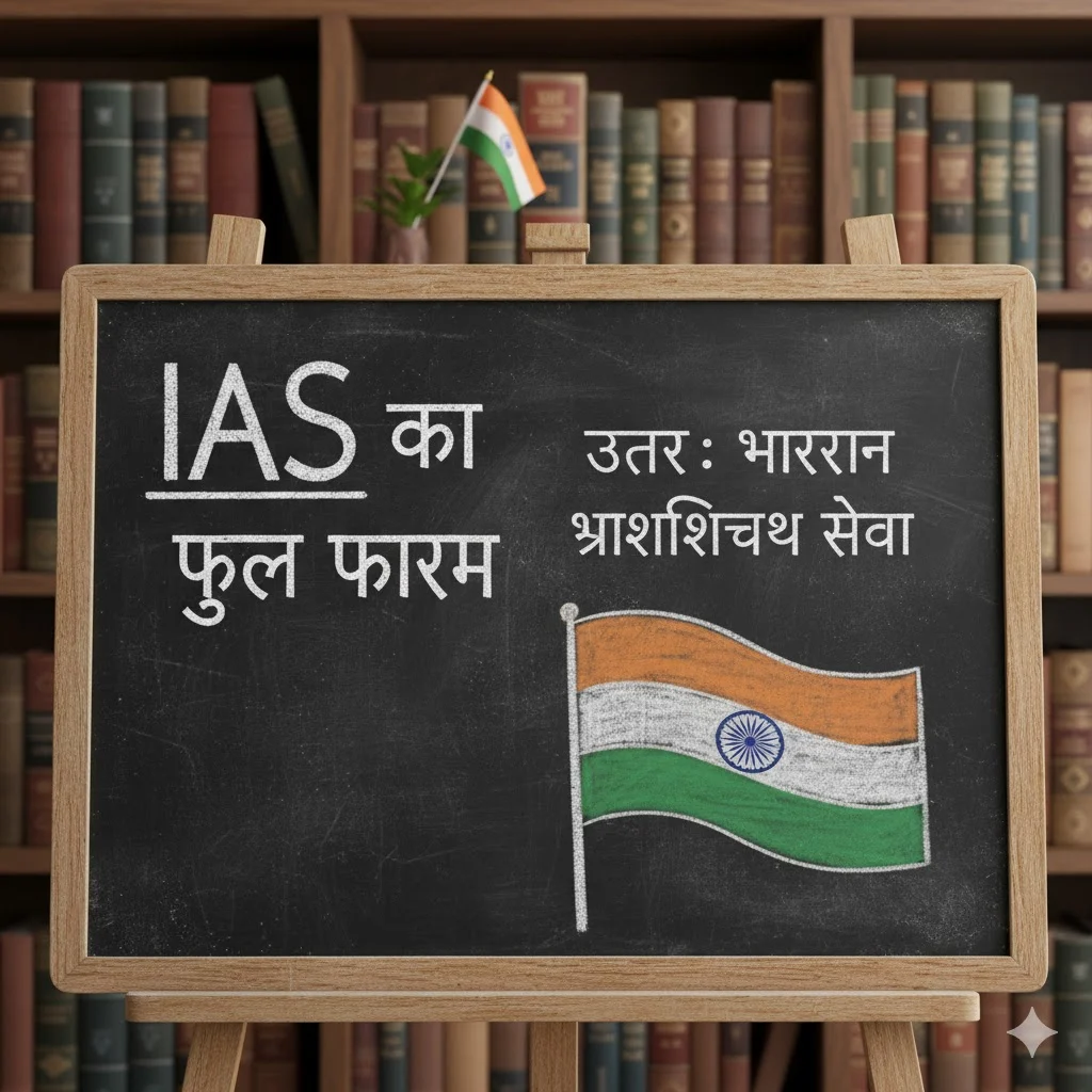 IAS full form written in Hindi as भारतीय प्रशासनिक सेवा.